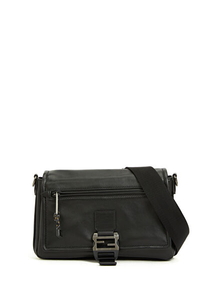 Flux Black Men's Leather Bag