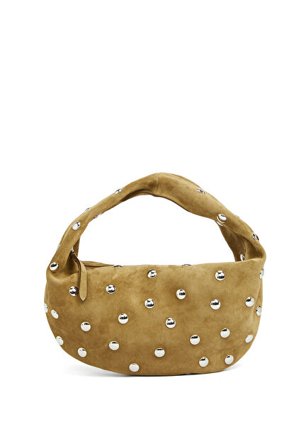 Olivia Medium Dark Beige Women's Suede Hobo Bag