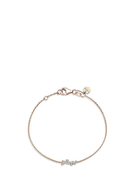 Mini Marquise Diamond Stone 14K Rose Gold Women's Bracelet