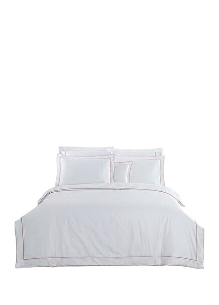 Maison Classy Tile Striped Cotton Satin King Size Duvet Cover Set