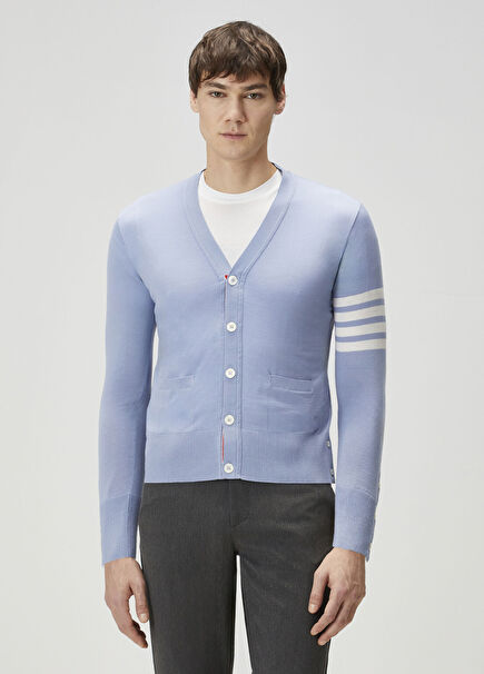 Açık Mavi Yün Triko Hırka