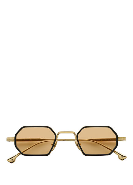 Turuncu Altın Rengi Asetat Unisex Güneş Gözlüğü