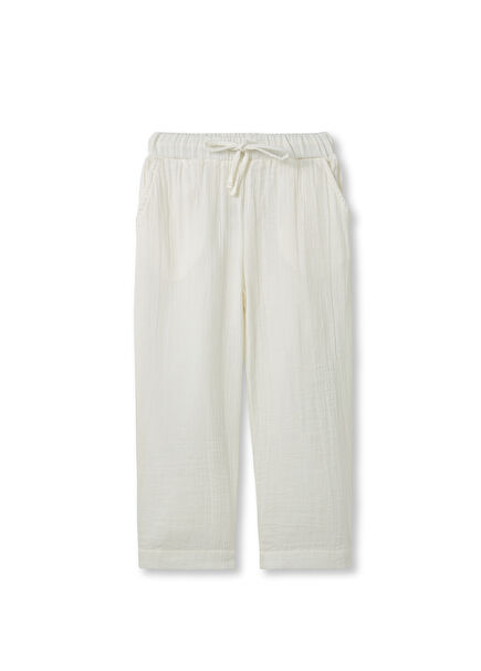Muslin Ecru Kids Trousers