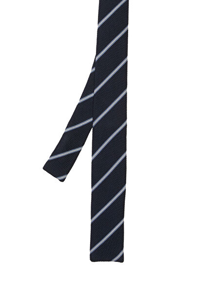 Navy Blue Silk Tie
