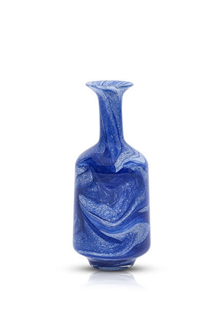 Serenity Aqua Blue Cam Vazo 34.5 x 14 cm