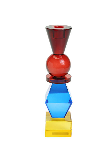 Small Multicolor Crystal Candle Holder