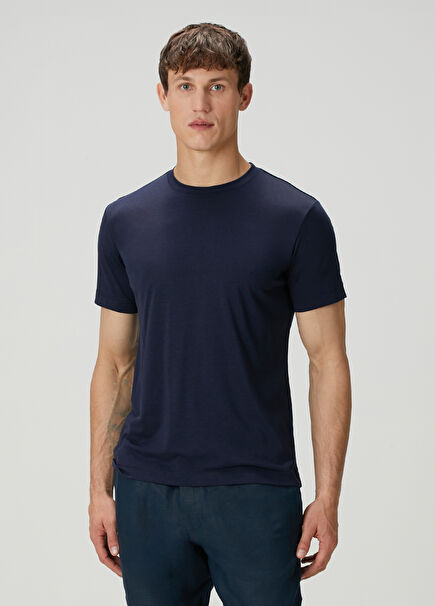 Lacivert Basic T-shirt