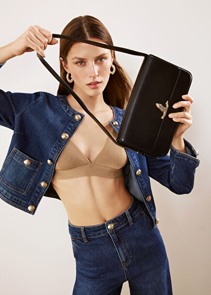 Milano Black Women's Leather Shoulder Bag