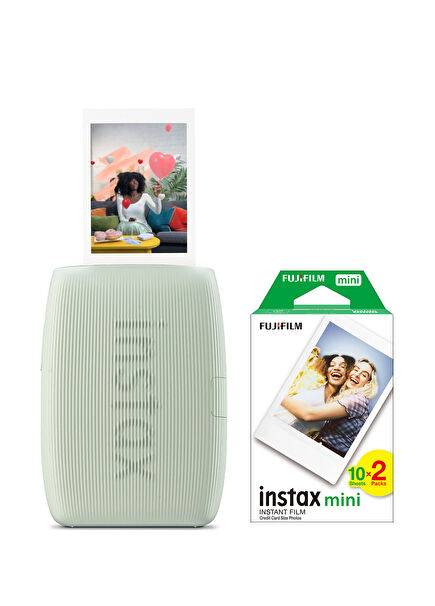 Instax mini Link 3 Yeşil Akıllı Telefon Yazıcısı ve 20'li Mini Film