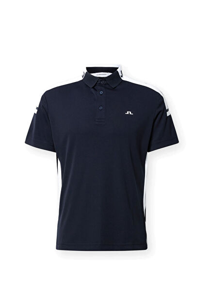 Bo Navy Navy Blue Polo Collar Short Sleeve Men's T-Shirt