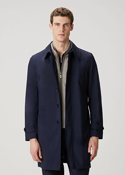 Navy Blue Overcoat