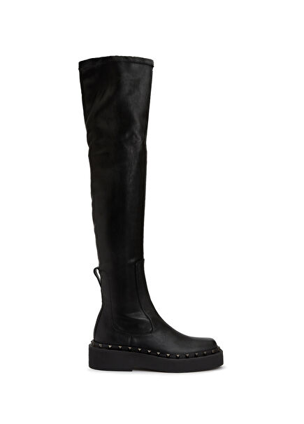 Black Buckled Women's Boot