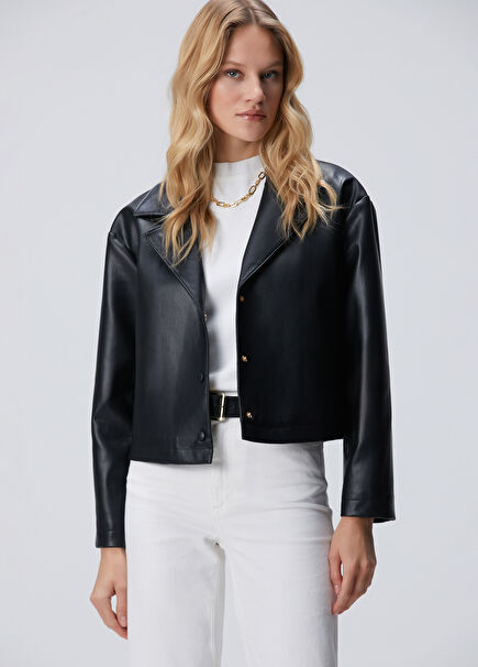 Black Faux Leather Jacket
