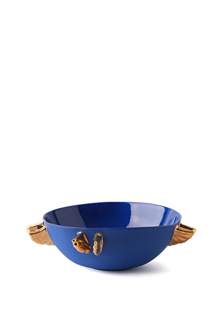 Volans Lacivert Porselen Kase 18 cm