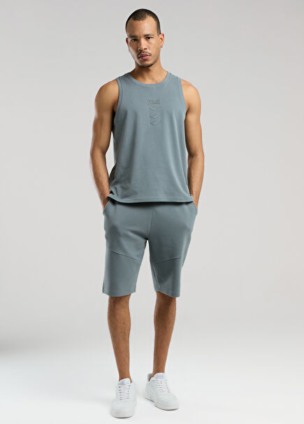 Gri Relaxed Regular Erkek Spor Şort