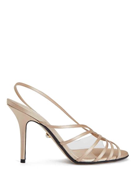 Bej Kadın İpek Sandalet