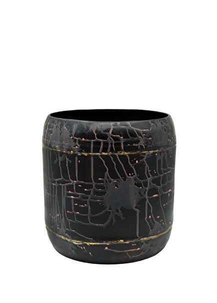 Arwin Siyah Metal Saksı 27x27 cm