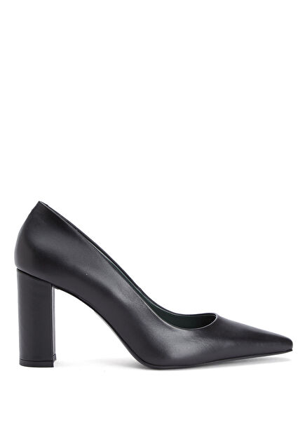 Siyah Deri Stiletto
