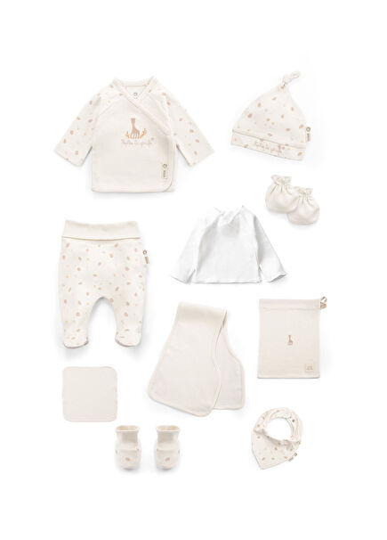 Sophie la girafe Ecru 10-Piece Organic Cotton Hospital Exit Set