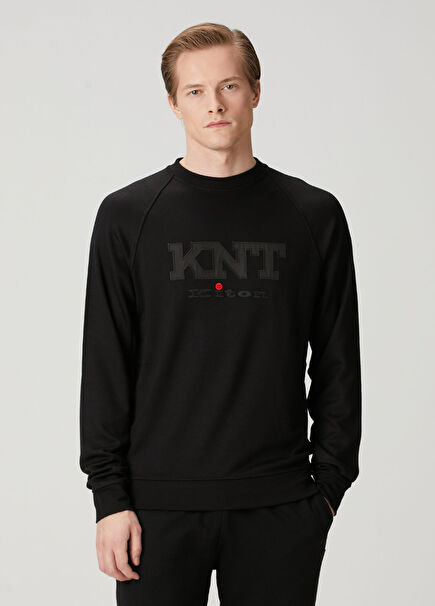 Siyah Logo Detaylı Sweatshirt