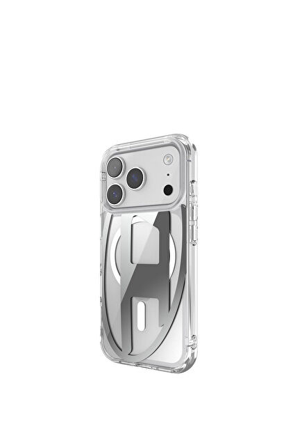 iPhone 17 Pro Oval D Metallic Silver Magsafe Compatible Phone Case