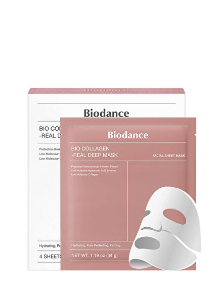 Bio Collagen-Real Deep Mask Intense Moisturizing 4-Pack Face Mask