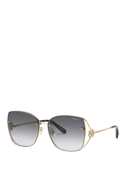 Schl56S-0300 Gold Color Metal Women's Sunglasses