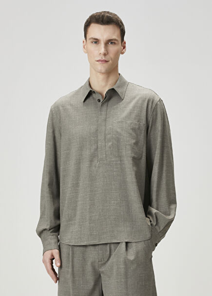Grey Wool Shirt