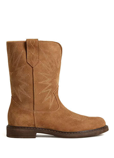 Light Brown Girls' Suede Boots