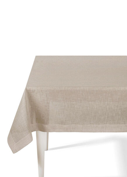 Dikdörtgen Bej Masa Örtüsü 145x230 cm