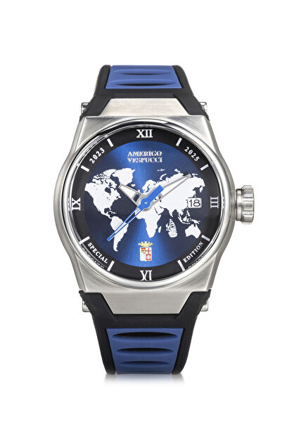 Amerigo Vespucci Mare Mavi Silikon Erkek Kol Saati