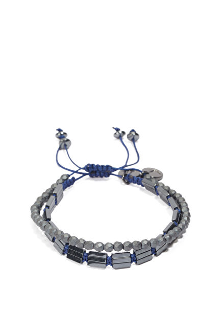 Blue 2-Piece Natural Stone Men's Bracelet