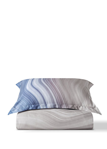 Koena Waves Navy Blue Duvet Cover Set