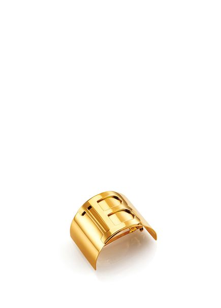 Gold Plated Clip Büyük Boy Logolu Kadın Toka