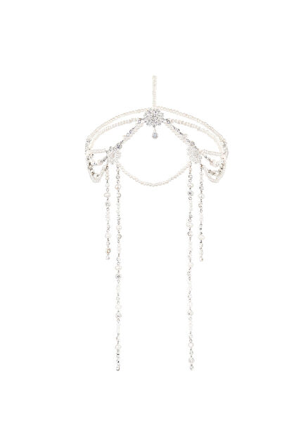 Anna İncili Gümüş Kaplama Kadın Duvak Aksesuarı 