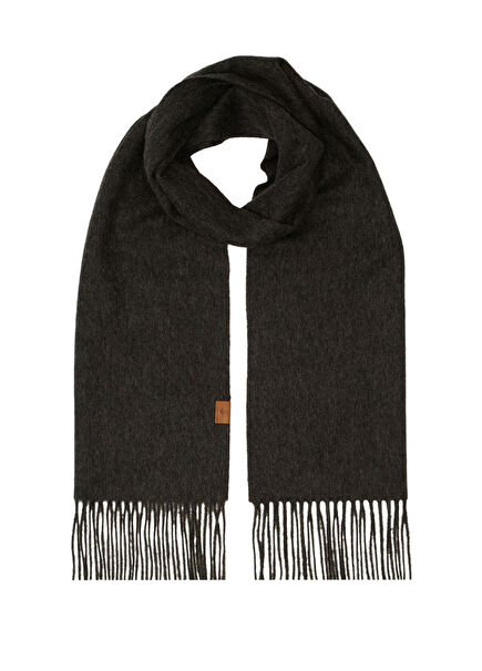Anthracite Mens Cashmere Blend Wool Scarf