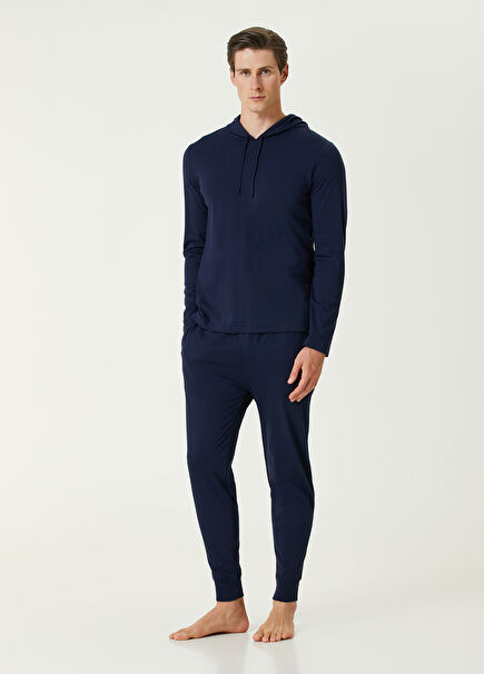 Navy Blue Jogger Pajama Bottoms