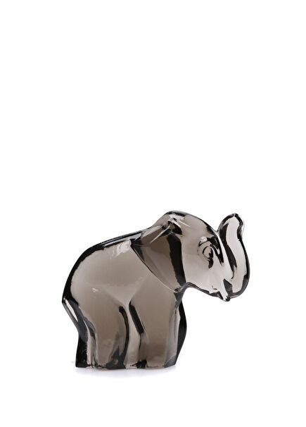 Gri Fil Kristal Dekoratif Obje