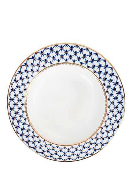 Cobalt Net Mavi Porselen Çukur Tabak 22 cm