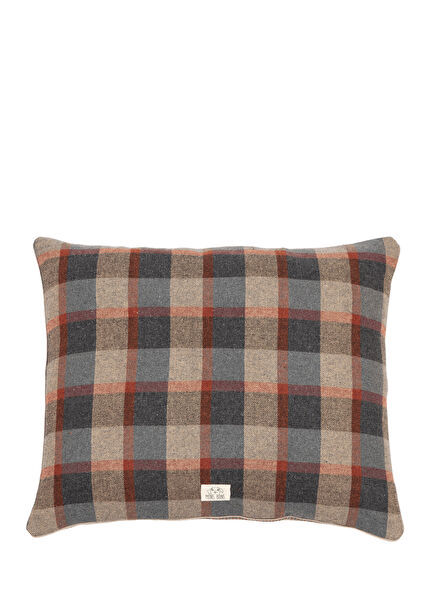 Gingham Patterned Brown Small Breed Pet Bed