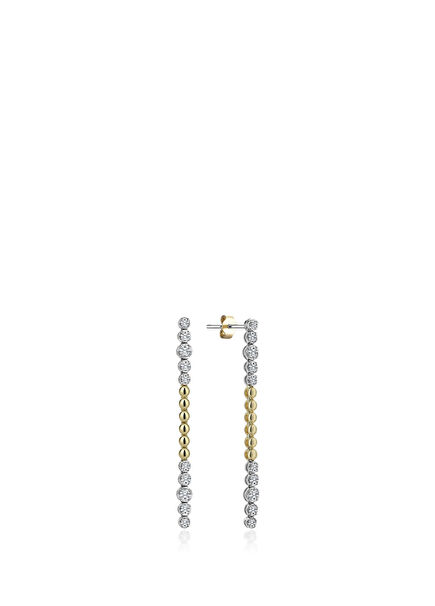 14K Gold Women's Earrings with Moonlight Diamonds
