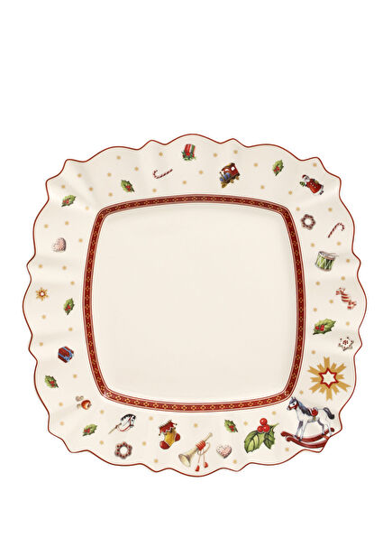 Toy's Delight Christmas Porcelain Square Flat Plate 28 cm