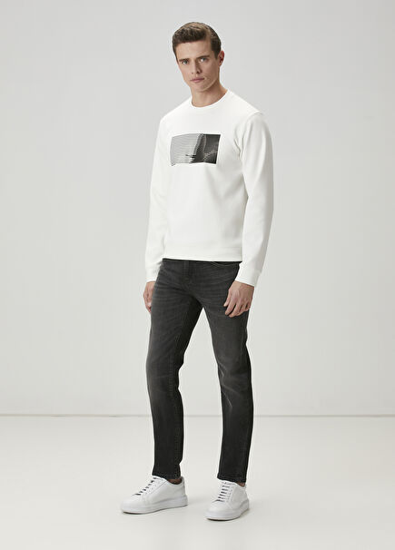 Slim Fit Antrasit Jean Pantolon