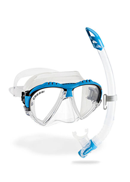 Matrix Mavi Maske + Gamma Şnorkel Set
