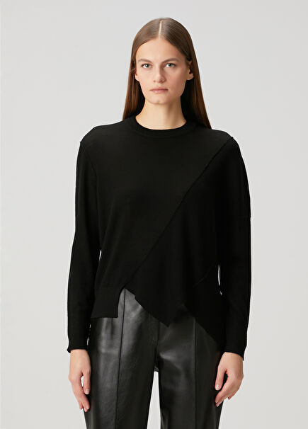 Isla Black Wool Sweater