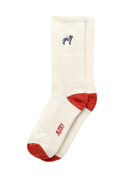 Cream Red Women's Socks