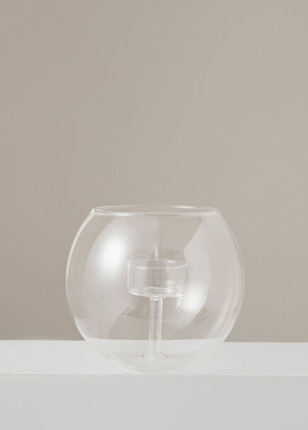 Romily Transparent Glass Candle Holder