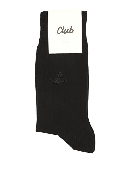 Black Logo Embroidered Men's Socks