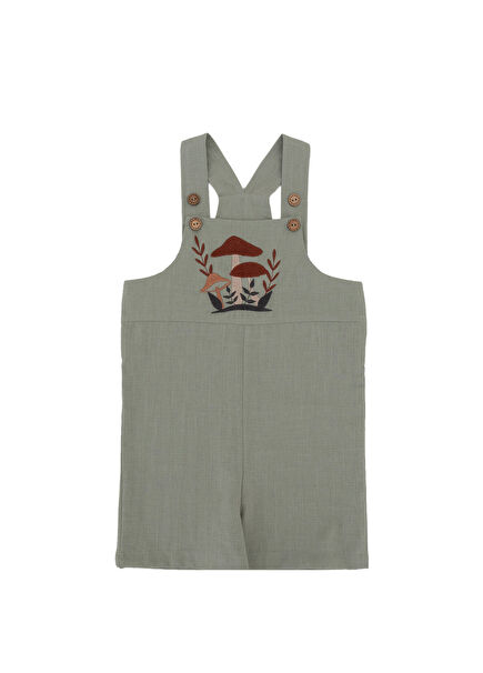 Lenny Cork Embroidered Mint Boy's Jumpsuit