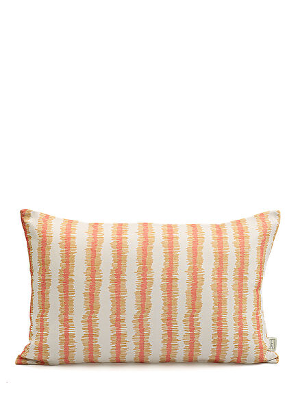 Hardal Mercan Çizgili Yastık